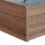Wooden Full Size Bed Frame with 3 Drawers and Grain Details, Taupe Brown Perspective: bottom