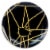 Hello Kitty Panache Black & Gold 4 Piece Dinner Plate Set Perspective: bottom