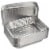 Half Size Aluminum Foil Pans, Deep Disposable Trays (12.7 x 2.2 x 10.2 In, 20 Pack) Perspective: bottom