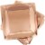 Square Rose Gold Foil Paper Party Plates for Lunch and Dinner (10 In, 48 Pack) Perspective: bottom