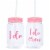 I Do Crew Plastic Mason Jars for Bachelorette Party, Bridal Shower (12 Pack) Perspective: bottom
