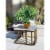 ORE International14.5  Tall Granite Marble Black and Gold Plant StandMetal Perspective: bottom