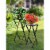 31.2 and 25.25 Tall Grey Stone Slab Black and Gold Plant StandMetal Perspective: bottom
