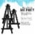 5  Mini Black Wood Display Easel (12 Pack), A-Frame Artist Painting Party Tripod Easel Perspective: bottom