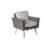 Alfresco Home Castlewood 4-piece Resin Wicker Seating Group in Stone Gray Perspective: bottom