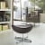 Glove Leather Ottoman - Brown Perspective: bottom