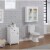 Dorset 27 W x 29 H Wall Mounted Bath Storage Cabinet with Glass Cabinet Doors Perspective: bottom