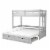 Jasper Twin to King Extending Day Bed w/ Bunk Bed and Storage Drawers-Dove Gray Perspective: bottom