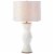 Zingz & Thingz Nikki Chu Gable Ridges Ceramic Table Lamp in White Perspective: bottom
