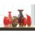 Zingz & Thingz Sunfire Glass Vase in Red Perspective: bottom