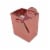 Extra Small Rose Gold Foil Gift bags with Handles, Designer Solid Color Paper Gift Wrap Bags Perspective: bottom