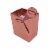 Extra Small Rose Gold Foil Gift bags with Handles, Designer Solid Color Paper Gift Wrap Bags Perspective: bottom