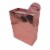 Large Rose Gold Foil Gift bags with Handles, Designer Solid Rose Gold Paper Gift Wrap Bags Perspective: bottom