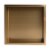 ALFI brand ABNP1616-BG 16 x 16 Brushed Gold PVD Steel Square Single Shelf Shower Niche Perspective: bottom