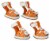Pet Life Buckle-Supportive Pvc Waterproof Pet Sandals Shoes - Set Of 4 Perspective: bottom