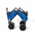 Seina Manual Steel Frame Folding Beach Wagon - Blue/Gray Perspective: bottom