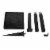 Contemporary Square Solar Path Light with 3 Ground Stake Mounting Options Perspective: bottom