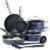 Blue Diamond Cookware Set - Blue Perspective: bottom