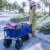 Mac Sports Collapsible All Terrain Beach Utility Wagon - Blue / Black Perspective: bottom