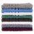Lavish Home 8 Piece 100% Cotton Plush Bath Towel Set Choc Perspective: bottom