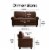 Serta Copenhagen 61 Loveseat Brown Perspective: bottom