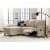 Serta Copenhagen Reclining Sectional Sofa with Left Storage Chaise Beige Perspective: bottom