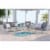 Elle Decor Mirabelle Outdoor Coffee Table in French White Perspective: bottom