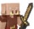 Mattel Minecraft Piglin Figure Perspective: bottom