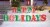 Holiday Home Corrugated Plastic Happy Holidays Sign Decorations Perspective: bottom