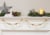 Holiday Home Wooden Garland with White Snowflakes Perspective: bottom