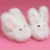 Sophia's White Bunny Slippers with Rabbit Ears Perspective: bottom