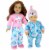 Sophia's Winter PJs and Slippers for 18  Dolls, Pink/Blue Perspective: bottom