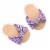 Sophia's Plaid Fabric Knot Sandal for 18  Dolls, Pink/Blue Perspective: bottom