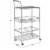 SAFAVIEH Carmen 4-Tier Chrome Wire Adjustable Cart Chrome Perspective: bottom
