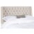 SAFAVIEH London Winged Linen Headboard Flat Nail Head Taupe Full Perspective: bottom