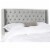SAFAVIEH London Tufted Winged Headboard Flat Nail Head Pewter Queen Perspective: bottom
