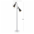 SAFAVIEH Efisio Floor Lamp | Chrome / Black | Perspective: bottom
