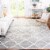 Safavieh Martha Stewart Lucia Shag Area Rug - Light Gray/White Perspective: bottom
