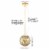 SAFAVIEH Relma 9 Inch Pendant | Brass | Perspective: bottom