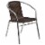 Flash Furniture TLH - ALUM - 24SQ - 020CHR4 - GG 23.5 in. Square Aluminum Indoor - Outdoor Ta Perspective: bottom
