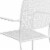 Flash Furniture Stackable Steel Square Back Patio Dining Side Chair in White Perspective: bottom