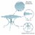 Flash Furniture CO-6-SKY-GG 35.5 in. Square Sky Blue Indoor & Outdoor Steel Patio Table Perspective: bottom
