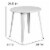 Flash Furniture CH-51090-29-WH-GG 30 in. Round White Metal Indoor & Outdoor Table Perspective: bottom