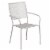 Flash Furniture 3 Piece 30 Round Steel Flower Print Patio Dining Set in Silver Perspective: bottom