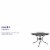 Flash Furniture CO-6-BK-GG Indoor-Outdoor Steel Patio Table , Black - 35.5 in. Square Perspective: bottom