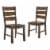 Furniture of America Elsbeth Wood Dining Side Chair in Walnut (Set of 2) Perspective: bottom