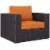 Convene 4 Piece Outdoor Patio Sectional Set - Espresso Orange Perspective: bottom
