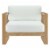 Upland Outdoor Patio Teak Armchair - Natural White Perspective: bottom