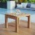 Upland Outdoor Patio Wood Side Table - Natural Perspective: bottom