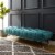 Adept Upholstered Velvet Bench - Sea Blue Perspective: bottom